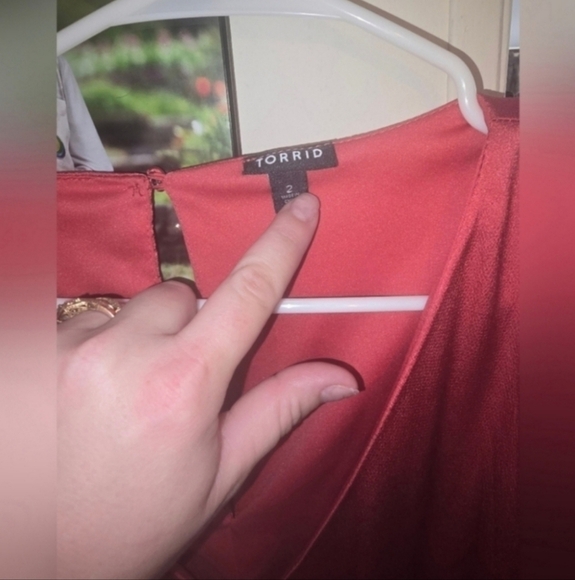 🍂🍁Torrid 2x Mini Bubble Charmeuse Babydoll Dress - Picture 4 of 6